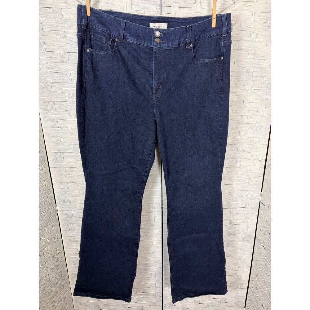 Lane Bryant women's jeans dark wash boot cut magic waistband plus size